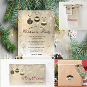 Vrolijk kerstfeest, kerstbalken, sneeuwvlokken, bo ronde sticker