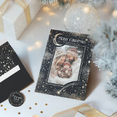 Celestial Black Mr. en Mrs. Wedding Papieren Bordje