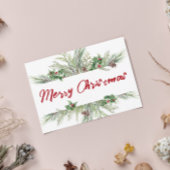 Merry Kerstmis Classic Winter Wheath Greeting Papieren Bordje