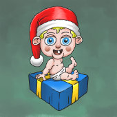 Baby Santa Claus Sticker