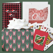 Ohio Buckeye Grijs en Wit Handdoek