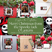 Jingle Jack O'Lantern Familie Foto Feestdagenkaart