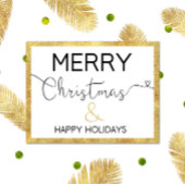 Vrolijk kerstgoudglitter-script - Papieren Bord