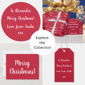 Kerstliefde van Santa gepersonaliseerd rood Satijnen Lint