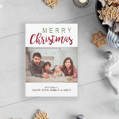 Eenvoudig kerstrood met rood en feestelijk rechthoekige sticker