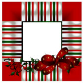 Vrolijk Kerstmis Rood Groen Plaid Kaart