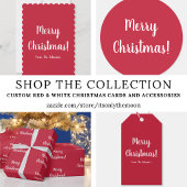 Typografie van Red Merry Kerstscript Latte Mok