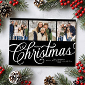 Kerstmis Script Bosgroen Cadeaulabel