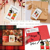 Vrolijk kerstfeest twee uitgedoste teckels keramisch ornament