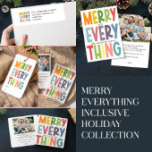 Colorful Merry Everything Inclusive Photo message  Feestdagenkaart