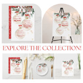 Vrolijk klein Baby shower moderne kerstluier Informatiekaartje