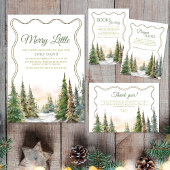 Vrolijk klein kerstwinter Baby shower Kaart