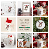 Merry Little Christmas Donkey, op maat Kaart