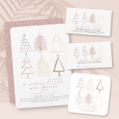 Boho Green Christmas Trees Baby shower Notitieboek