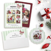 Kerstlint Bows Retour Adreslabel Etiket