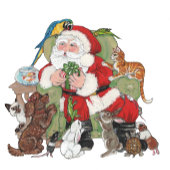 grillige kerst sinterklaas dier hond kat konijn feestdagen kaart