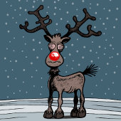 Rudolph the Reindeer Sticker