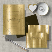 Metallic Geometric Wedding Gold ID648 Save The Date