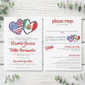 Mexico Amerikaanse hartvlaggen Informatiekaartje (Personaliseer de collectie van deze zelfstandige maker.)