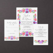 Vibrant Mexican Floral Fiesta Wedding Kaart (Personaliseer de collectie van deze zelfstandige maker.)