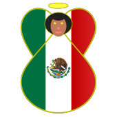 Mexican Angel Hanukkah Flag Personalized  Grosgrain Lint