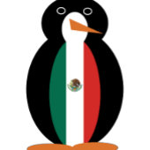 Mexicaanse vlag met mevrouw Penguin Papieren Bekers