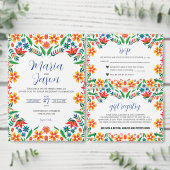 Mexicaanse Bloemen Kleurrijke Botanische Bloemen H Programmakaart (Personaliseer de collectie van deze zelfstandige maker.)