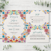 Mexicaanse Nuestra Boda Bloemen Botanische bruilof Save The Date (Personaliseer de collectie van deze zelfstandige maker.)