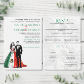 Mexico Paar Bruiloft Uitnodigingen Wikkel (Personaliseer de collectie van deze zelfstandige maker.)