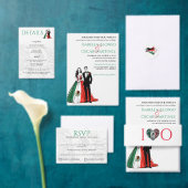 Mexico paar bruiloft uitnodiging (Personaliseer de collectie van deze zelfstandige maker.)