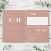 Minimalistische Stof Roze Moderne Trouwdag Save The Date (Personaliseer de collectie van deze zelfstandige maker.)