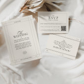 Elegante  zwart-wit trouwfoto bedankkaart