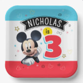 Mickey Mouse Fun Birthday  Round sticker