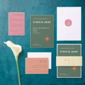 Olijfgroen, roest en roze moderne middeleeuwen kaart (Personaliseer de collectie van deze zelfstandige maker.)