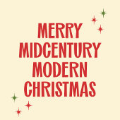 Kute mid-century Modern Retro 50s Vrolijk Kerstfee Kartonnen Onderzetters