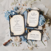 Midnight Celestial Garden Wedding Save The Date