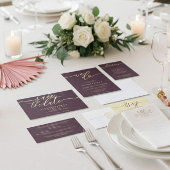 Midnight Fig & Champagne Welcome Wedding Seating Poster