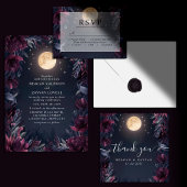 Midnight Garden Moon Wedding Menu