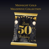 Milestone Birthday Gold Black Chip Bag Wrappers Flyer