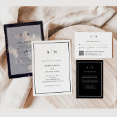 Minimaal en Chic | Zwarte en witte bruiloft Papieren Bekers