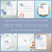 Schattigee Blue Balloons Bedankt Ronde Sticker