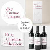 Bourgondië Vrolijk Kerstfeest Minimal Feestdagenkaart