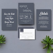 Eenvoudige moderne kalligrafie Classy Elegant Wedd Save The Date