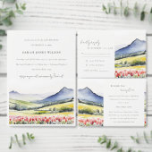 Minimale Country Spring Floral Landschap Verjaarda Kaart (Personaliseer de collectie van deze zelfstandige maker.)