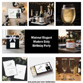 Elegant Script Sixtieth Birthday Celebration Vierkante Sticker