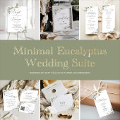 Elegant Eucalyptus Wedding Folded Place Cards Plaatskaartje