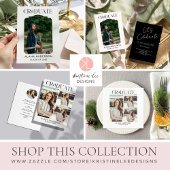 Graduation Photo Announcement Modern Arch Black Aankondiging