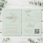 Eenvoudig budget groene bruiloft Dank u (Personaliseer de collectie van deze zelfstandige maker.)