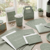 Moderne saliegroene babyshower achtergrond wandkleed