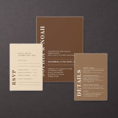 Moderne QR-code Beige trouwdetails Foto Informatiekaartje (Personaliseer de collectie van deze zelfstandige maker.)